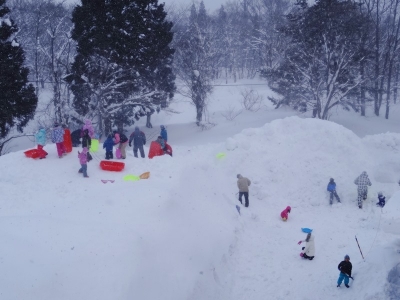 雪がっちりの妙高高原キャンプa