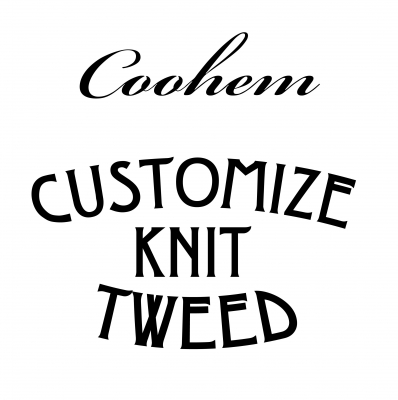 customize knit tweed logo