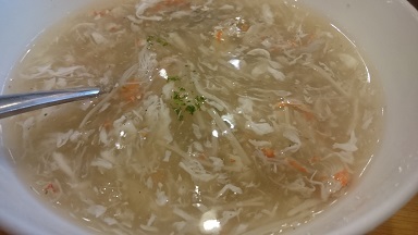 蟹肉と松茸のスープ